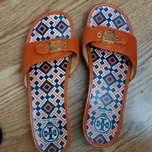 Tory burch  orange clogs sandals